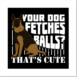 German Shepherd Police Dog Officer Gift Posters and Art